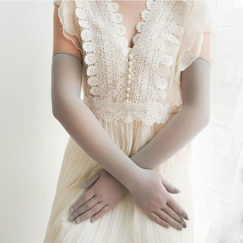 

Seamless Sexy Multi-Color Transparent Ceremonial Stockings Gloves Grey All yards