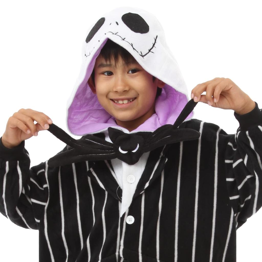 SAZAC Character Fleece Kigurumi, Disney's The Nightmare Before Christmas Jack, 110cm, for Children
