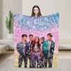 TV XO Kitty Kim Min Blanket Super Soft Graphic Plush Throw Blanket For Home Decor Travel Office Flannel Bedspread Bed Cover