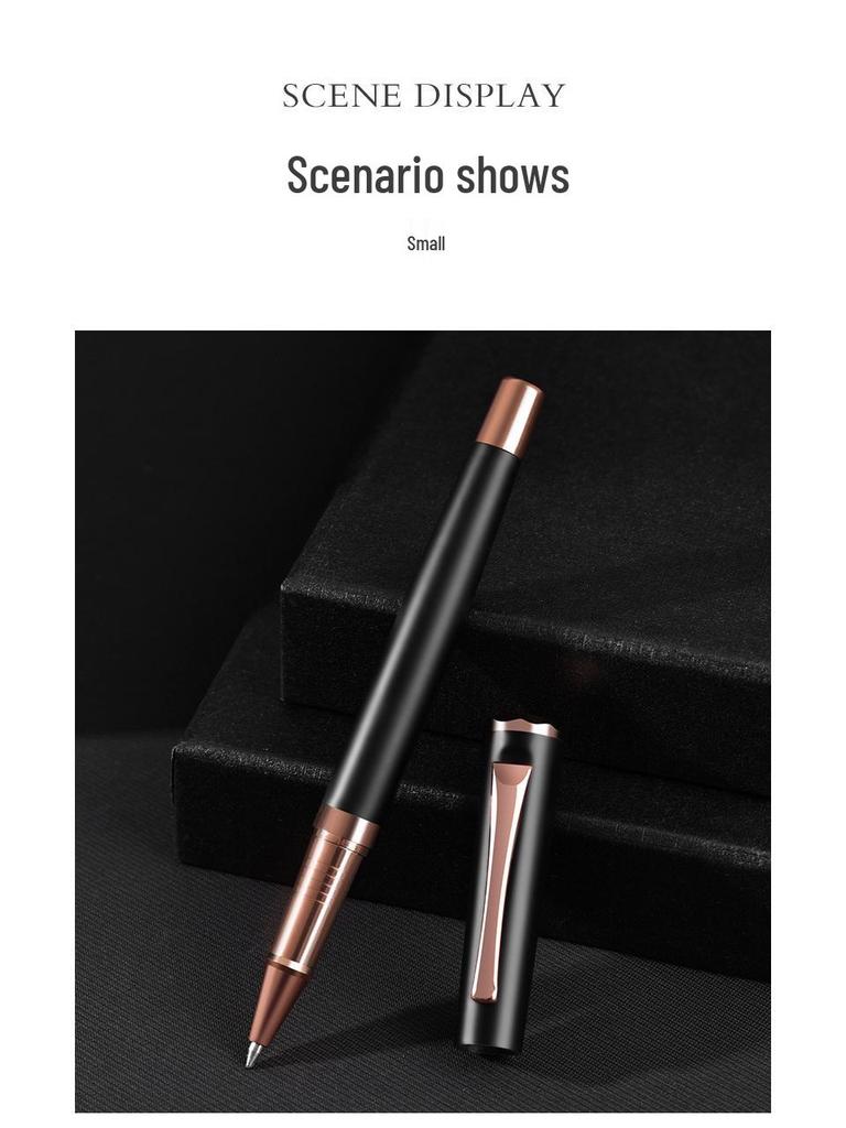 0.5mm Luxury Metal Signature Pen Set - Ballpoint & Rollerball Pens with Custom Logo for Business and Meetings