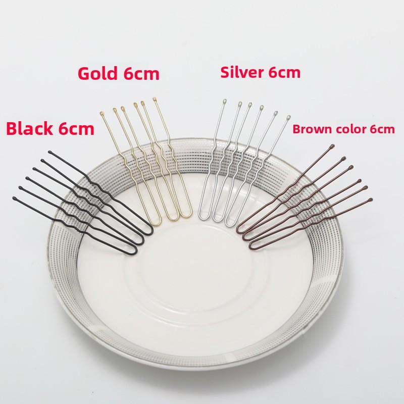 Black Seamless U-shaped Hairpin A Must-have for Buns Fixed Hairpins Women's One-line Hairpins and Hairpin Clips