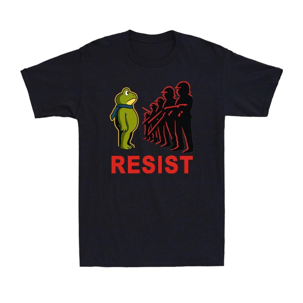 Portland Frog Protest Resist Portland Frog With Soldier Activist Men's T-Shirt
