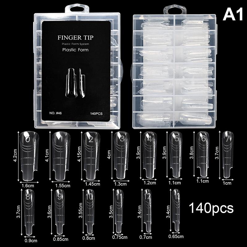 Adlerklaue 70/140/150 Stück Kurze Gebogene Stiletto Falsche Nagelspitzen Klar Weich Künstliche Nägel Verlängerungen für DIY Nagelstudio Maniküre