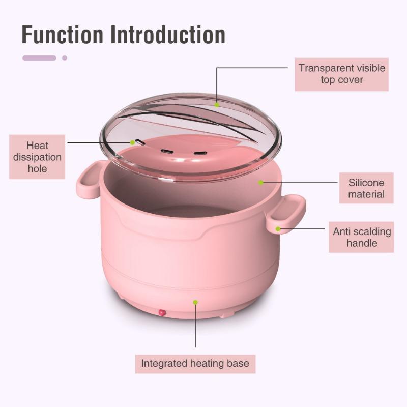 1PACK New Foldable Silicone Small Wax Pot Beauty Wax Therapy Machine Wax Melting Silicone Bowl Easy To Clean Non-stick Pan Liner