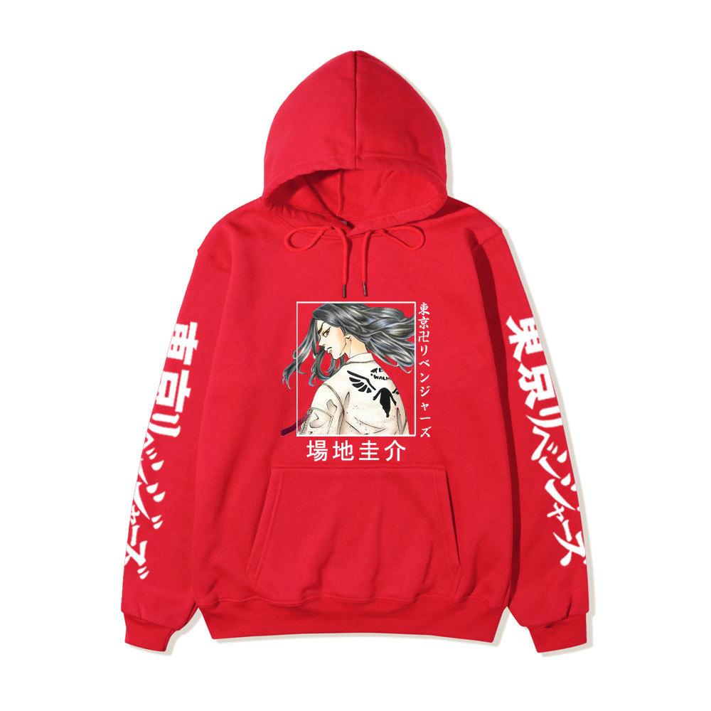 Tokyo Revengers Baji Keisuke Unisex Fleece Hoodie Autumn Winter Anime Character Print Long Sleeve Casual Pullover Sweatshirt