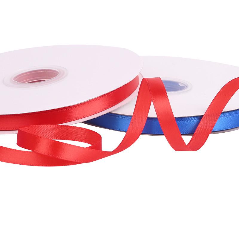 1cm High-Density Silk Ribbon for DIY Bows, Gift Wrapping, Cake Decoration, and Flower Bouquets