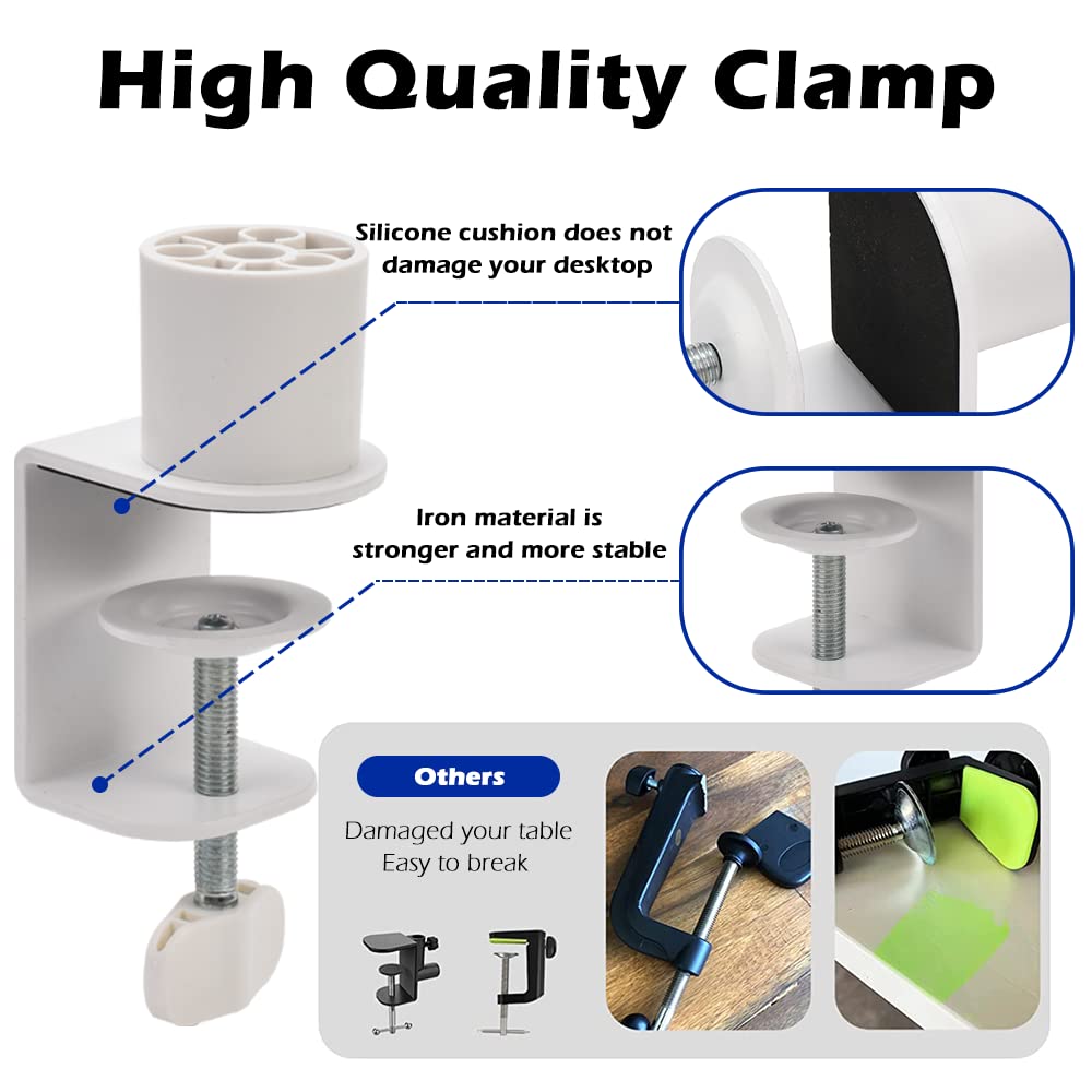 BOMGE Boom Arm Microphone Stand Adjustable Suspension Boom Scissor Arm Stand with Cable Management Channel and Desk Clamp for Home and Recording -