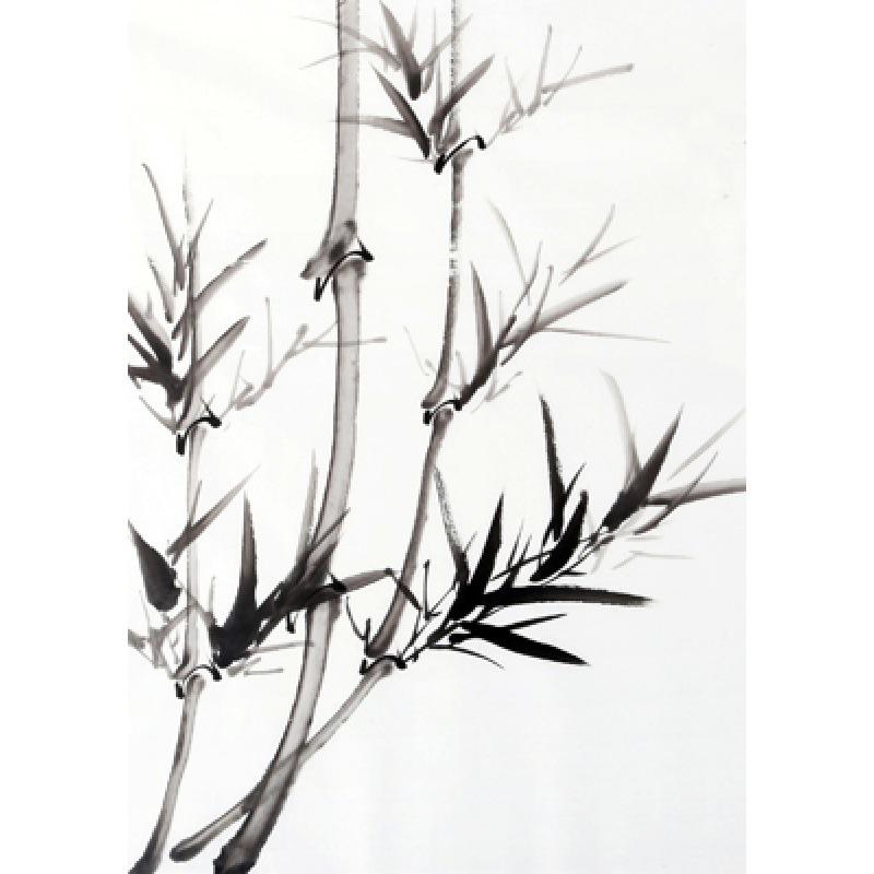 Gerahmtes Bambus-Kunstposter Dekorative Wandmalerei