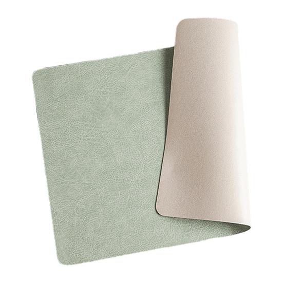 Double-Sided Placemat Waterproof Oil-Proof Heat Resistant Coaster for Dining Table Faux Leather Non-Slip Pad for Restaurant