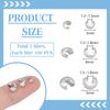 300Pcs 3 Sizes Brass Crimp Beads Covers, Nickel Free, Platinum, 3~5mm In Diameter, hole: 1.2~1.8mm, 100pcs/size