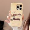 Pink Cartoon Dachshund Dog IPhone 17promax Apple Phone Case 14 Suitable for 16 Silicone 13 Japanese and Korean 12 Soft Set