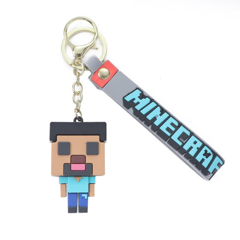 Game Minecraft Keychain, Creative Cartoon Pendant Game Merchandise Small Gift