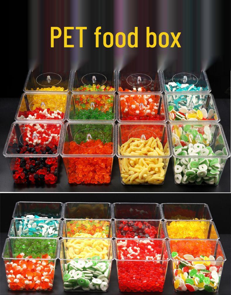 Transparent Plastic Display Box for Bulk Dried Fruit, Candy, Snacks