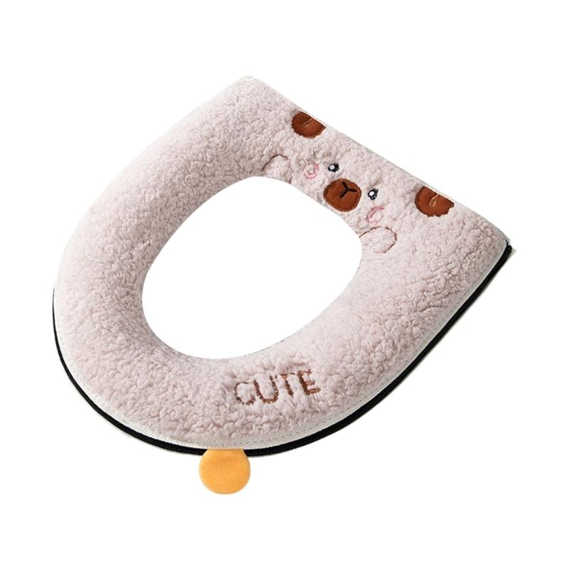 

Мультяшный медведь Тема Подушка на сиденье унитаза Мягкая плюшевая подкладка на сиденье унитаза Для домашнего комфорта Ванная Комната Декоративный аксессуар фиолетовый