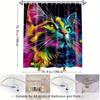 1pc Colorful Cat Shower Curtain 70.8x 70.8 Inch Vivid Cat Design Adds a Vibrant Artistic Touch To Your Bathroom Decoration