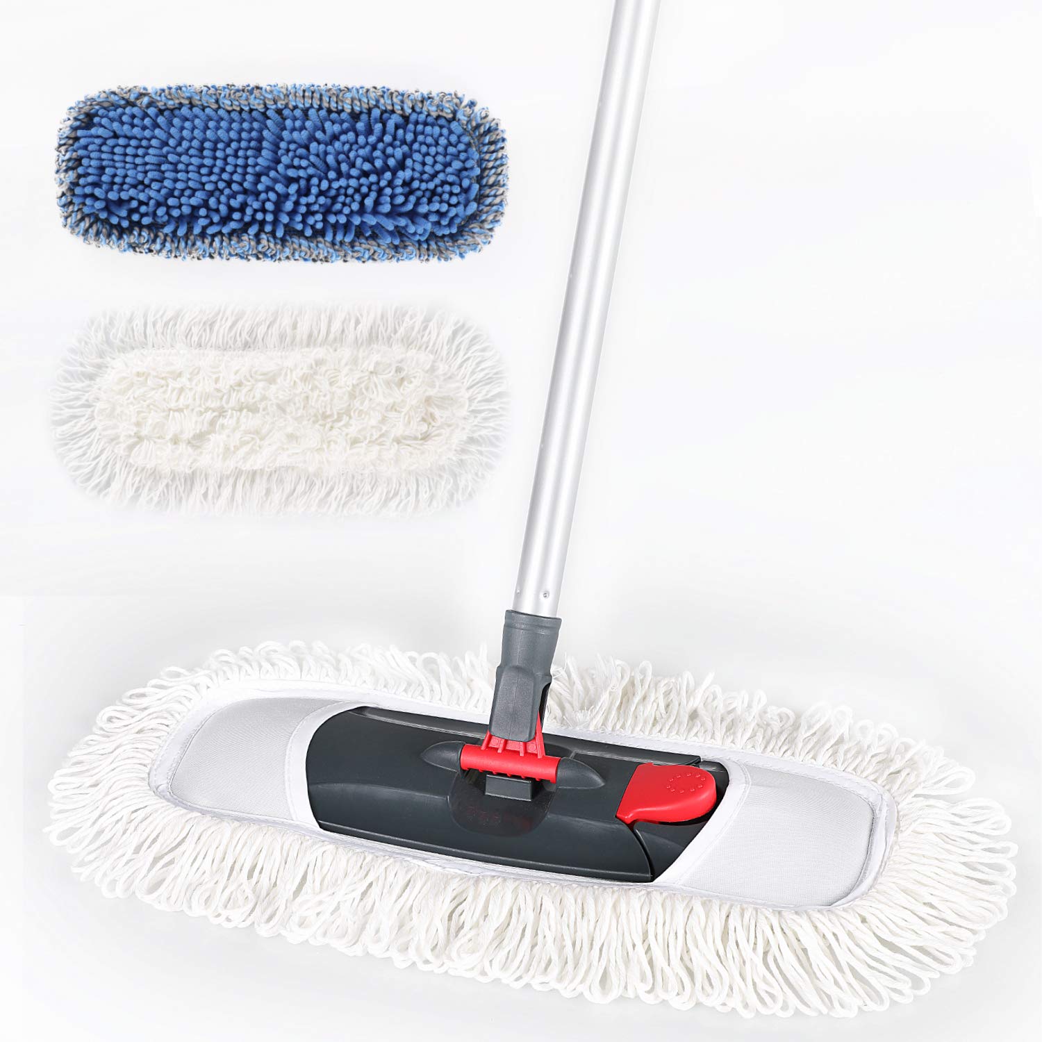 

Cleanhome Вращающаяся швабра для пола Швабра для пола Плоская Может использоваться как для влажной, так и для сухой уборки 360 градусов Уборка пола Ванна Управляется одной рукой Можно заменить