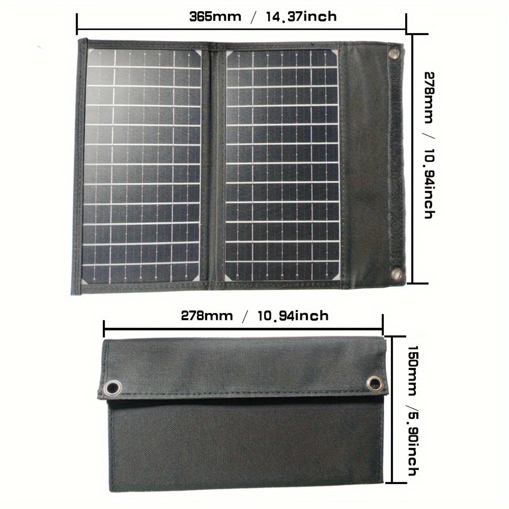

Портативная солнечная панель 30 Вт, Складное солнечное зарядное устройство для аккумуляторов, для портативных электростанций, генераторов, iPad, ноутбуков, USB-портов и выходов постоянного тока