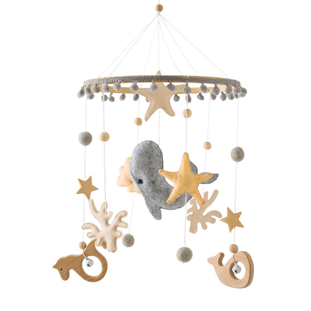Baby Wooden Bracket Bed Bell 0 6 Months Toy Bracket Accessories Hanging Bracket Soft Mobile On The Bed Baby Room Decoration Crib