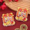 2026 Year of the Horse Rotating Refrigerator Magnet: Chinese New Year God of Wealth Festive Decoration