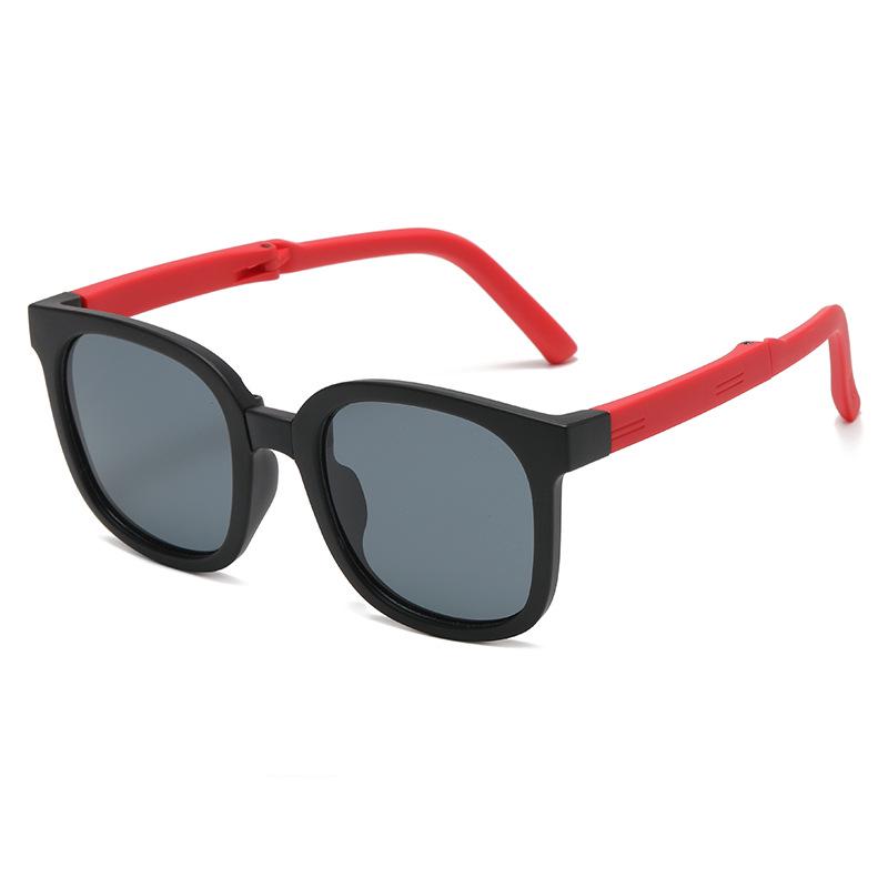 Silicone Polarized UV Protection Folding Square Sunglasses for Kids