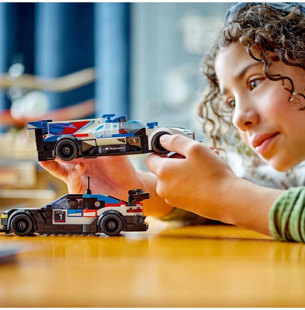 LEGO Klocki Speed Champions – Samochód – BMW M4 GT3 & BMW M Hybrid V8 Samochód wyścigowy (76922)