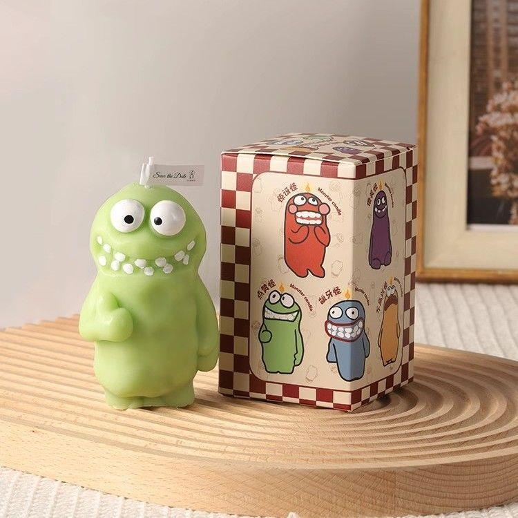 Handmade Mud Monster Cartoon Candle: Creative Scented Gift Box for Festivals Individual Gift Box