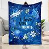 Floral Tribute Mom Blanket Durable Comfort Suitable for Chair Seaside Office Four Seasons Multipurpose Stylish Decor
