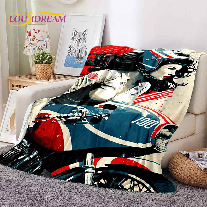 

Motocross Motorcycle Soft Blankets,Keep Warm Throw Blanket Comfortable Blanket for Picnic Beds Sofa Home Bedroom Hiking Gift 75x90cm( 29x35in )