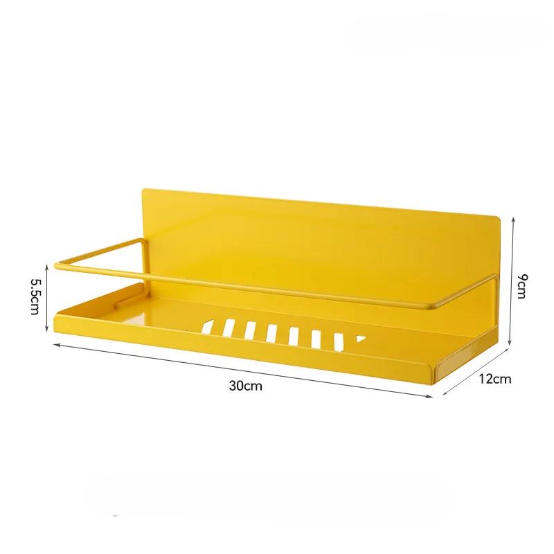 Magnetic Spice Rack for Refrigerator Side Shelf Kitchen Punch-Free Hanging Sundries Frame Wall Mounted Hollow Out Storage Racks