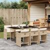 Vidaxl 7-Cz. Garden Furniture Set With Cushions, Beige, Poly Rattan