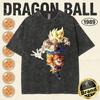 Summer Dragon Ball Family Matching Vintage Tee Men Washed High Quality Nostalgic Print Heavyweight Retro Tops