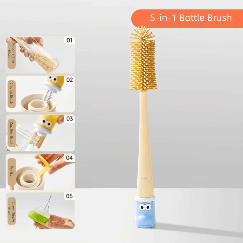 Multi-functional Cup Cleaning Brush Long Handle Glass Brush  Water Bottles Cleaner Tool