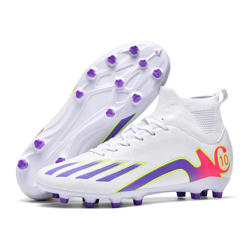 New high-top football shoes 2024 Messi youth children TF broken nails long nails student competition training shoes men and women