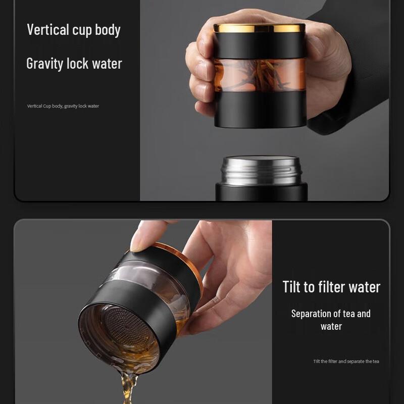 Vanow 450ml Ceramic Lined Tea Infuser Insulated Bottle