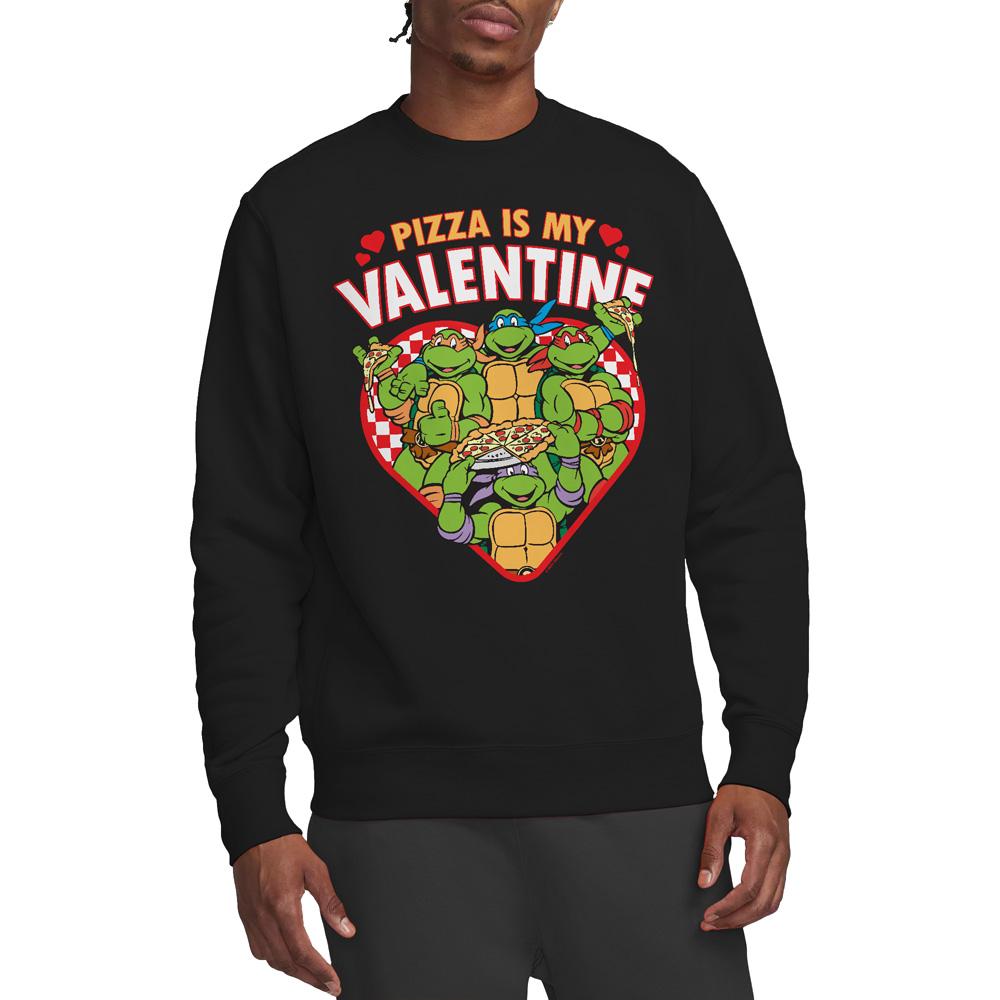 Teenage Mutant Ninja Turtles Unisex Adult Pizza Is My Valentine Sweatshirt