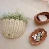 Handwoven Rattan Lace Wall Hanging Basket - Decorative Storage for Home & Homestay