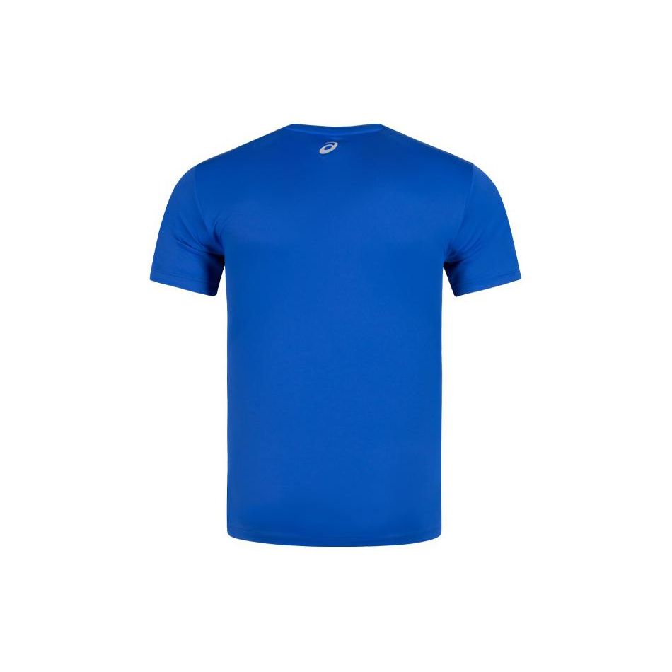 Asics Breathable Comfortable Round Neck Sports Short Sleeve T-Shirt Men Tops Blue 2011C743-400