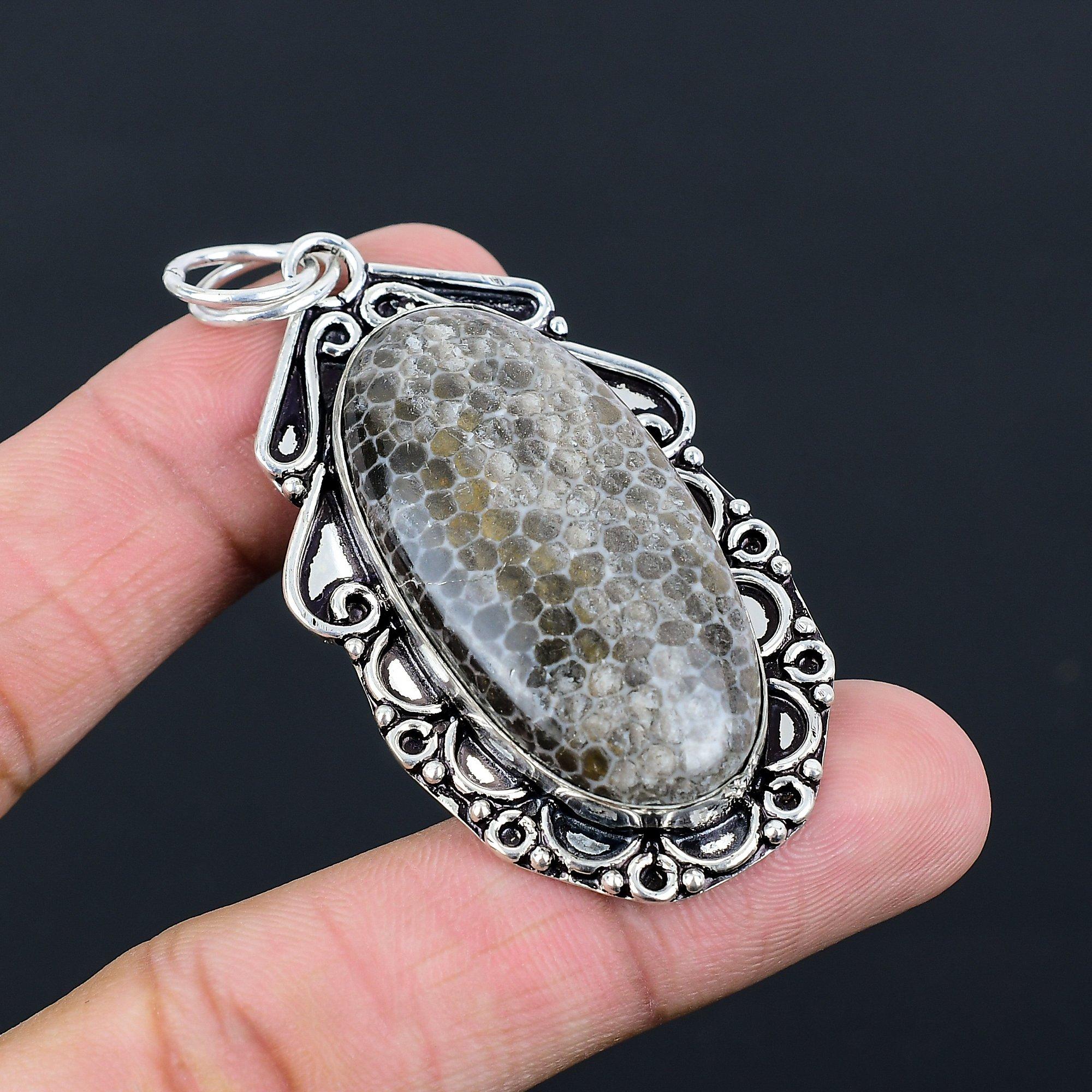 Сделка ко Дню дочерей Скат Коралловый Камень Стерлинговое Серебро Модный Подвеска Ювелирные Изделия