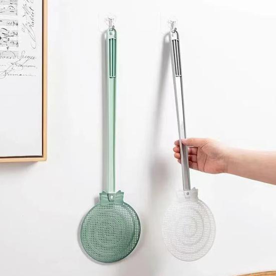 2Pcs Lollipop Fliegenklatsche Langen Griff Heavy Duty Leichte Hangable Breite Feine Mesh Indoor Outdoor Manuelle