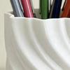 Soporte para Bolígrafos Impreso en 3D Soporte Moderno Espiral Retorcido Organizador de Escritorio 2 en 1 Florero para Decoración de Oficina Sala de Estar
