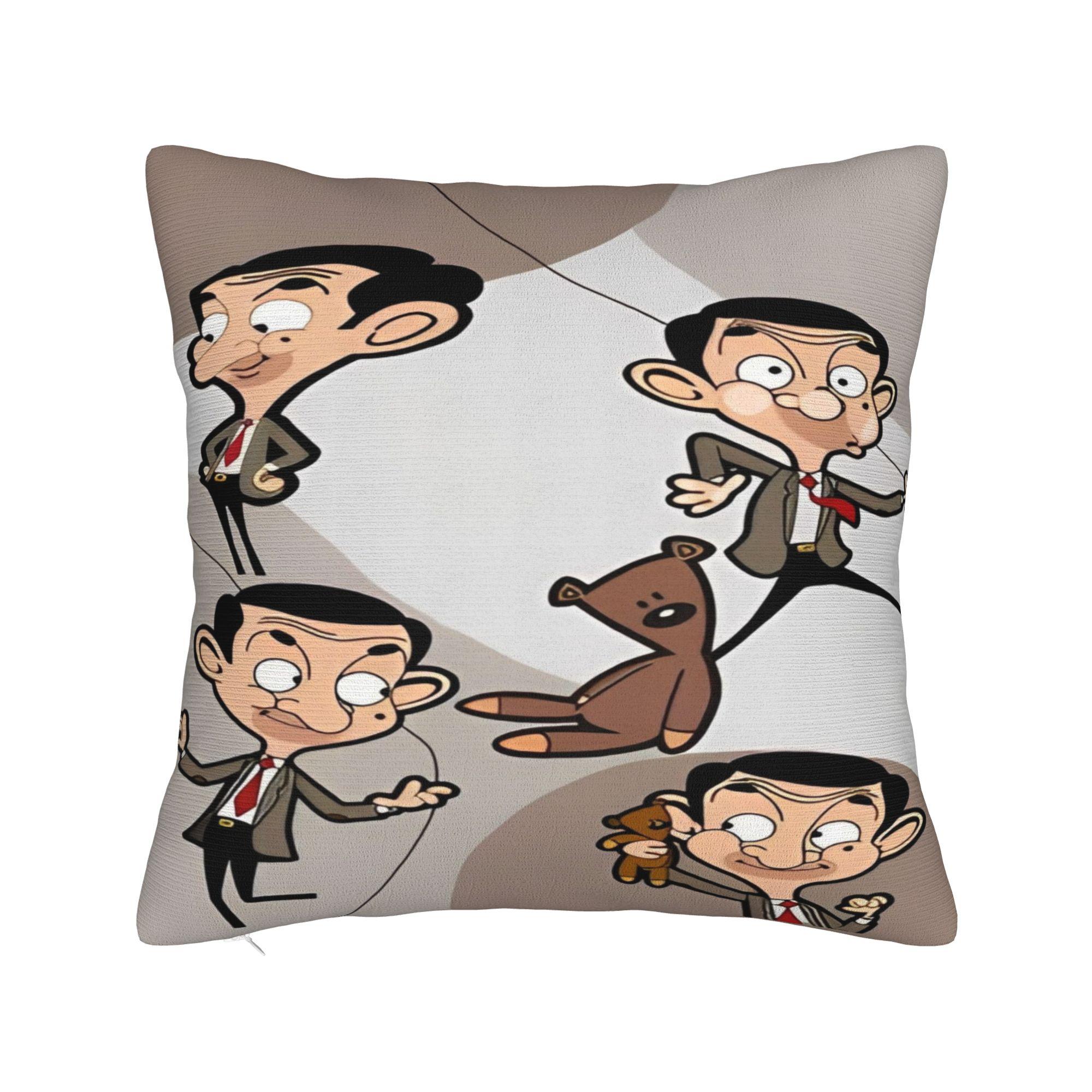 

mrbeanes Pillowcase Accessories Soft Cushion Cover Throw Pillow Cover Car Decorations Square Multiple Sizes 20x20in 50X50cm
