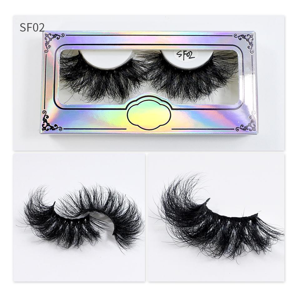 RED SIREN Fluffy Mink Lashes 25mm 27mm Long Thick 3d Mink Eyelashes Maquillaje