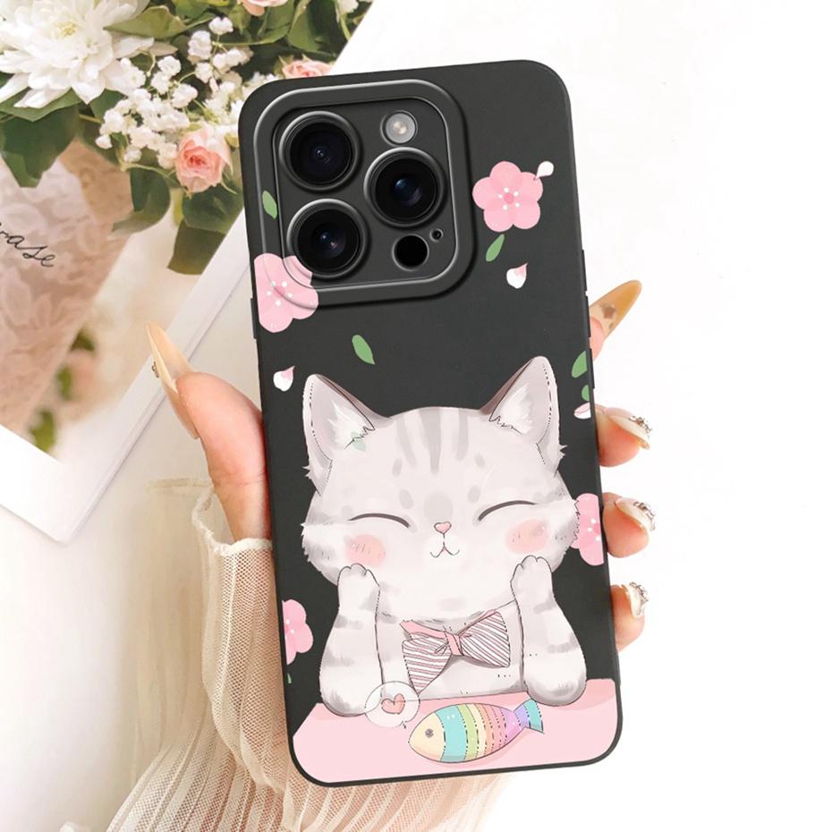 New Fashion Phone Case For iPhone 16 Pro Max iPhone16 16Pro Soft Silicone Cases For iPhone 16ProMax Shockproof Covers Bumpers