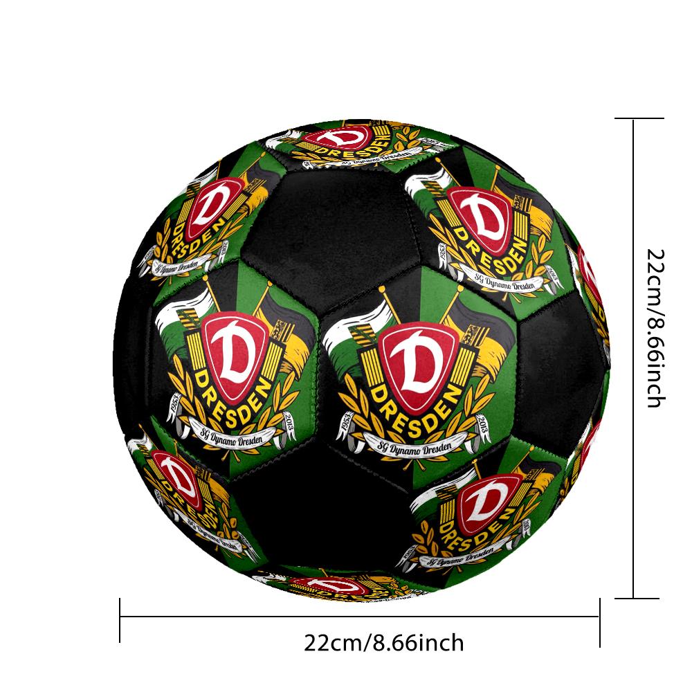 SG Dynamo Dresden Indoor Soccer Ball Colorful Machine Stitched PVC Size 5 Team Training Competition Ready Durable High-Bounce Cool Sports Gift