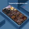 Glowing Kitten For Samsung Galaxy A15 5G 54 4G 51 50 24 35 90 71 12 51 53 52S 80 22 34 Black Tempered Glass Phone Case