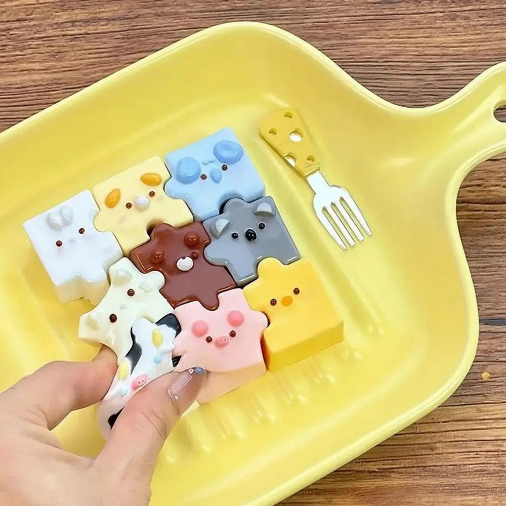 Food-grade Silicone Squeeze Toy Slow Rebound Silicone jigsaw puzzle toys  For Kids