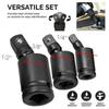 1/2 3/8 1/4 Inch Wobble Retractable Socket Adapter 360 Degree Swivel Knuckle Joint Air Impact for Pneumatic Wrench Tool