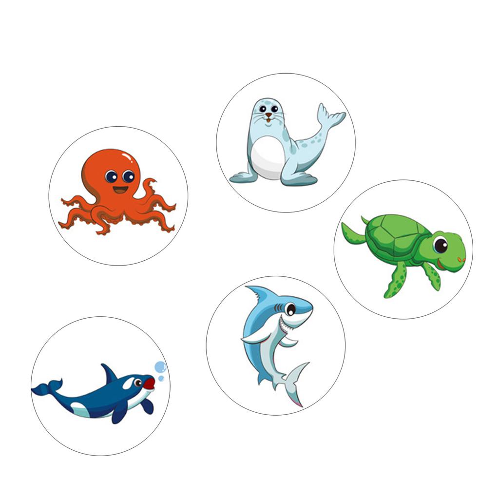 Potty Training Stickers Animals Toilet Target Sticker Reusable Potty Targets Color Changing Pee Target for Kid Training