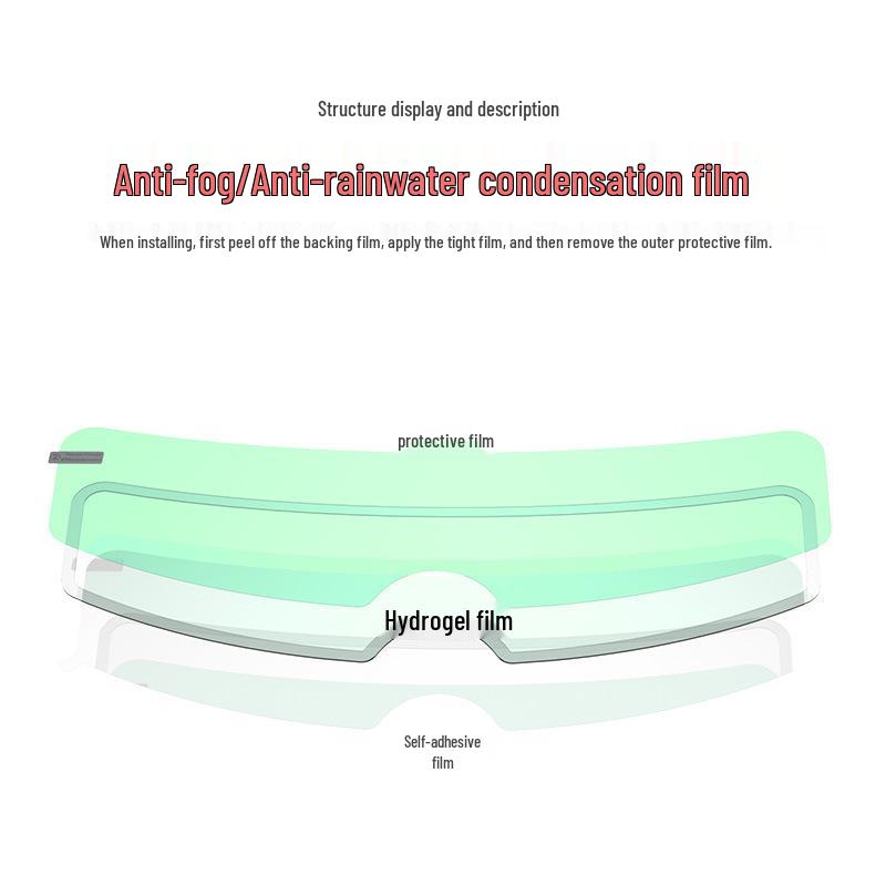 Waterproof Anti-fog Rainproof Film for Motorcycle Helmets – Full or Half Face Visor