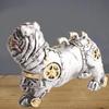 Mechanical Punk Dog Resin Crafts Steampunk Bulldog Dog Resin Statue Desktop Window Decoration Home